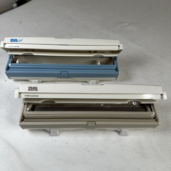 Wrap Master Foil 1500 Wrap Master Plastic Dispenser Cutter White Blue - Picture 1 of 7